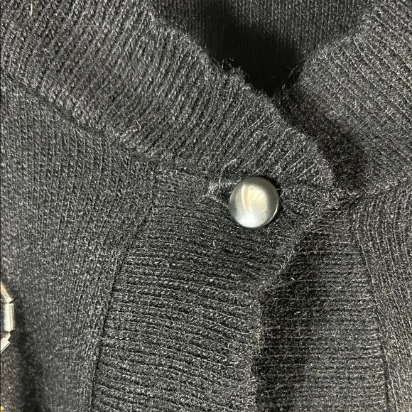 Vintage 50’s beaded details Black Embroidered Cardigan shrug E1 - Picture 3 of 5
